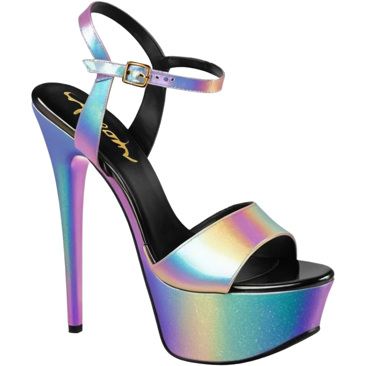  Iridescent womens pleaser usa brand sandals emoji