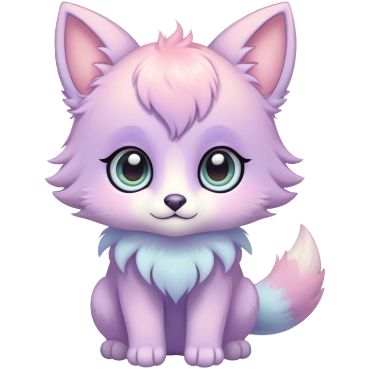 Kawaii bright fantasy ethereal anthro fursona animal emoji