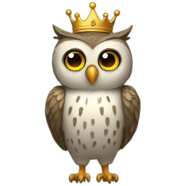 owl with crown emoji