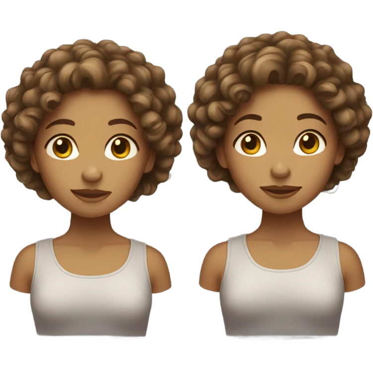Light skinned girl with curly brown hair emoji