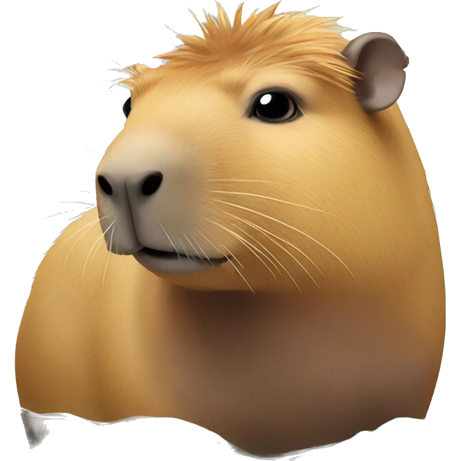Capybara soaking up the sun emoji