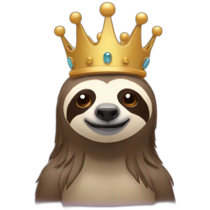 create a sloth with crown emoji. emoji