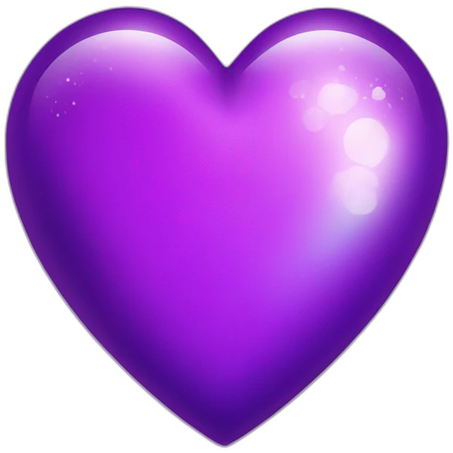 Modern Purple heart with glimmer emoji