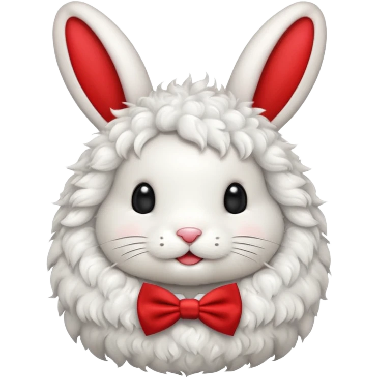 curly bunny with red bowtie emoji
