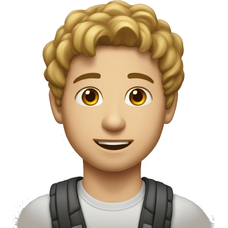 темный азиат и девушка блондинка  emoji
