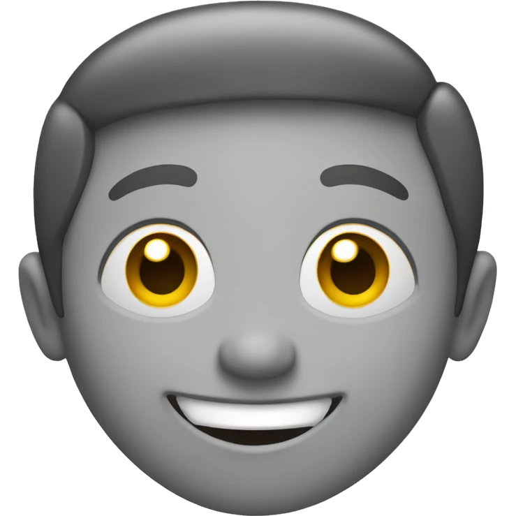 one-tone cartoon happy face emoji