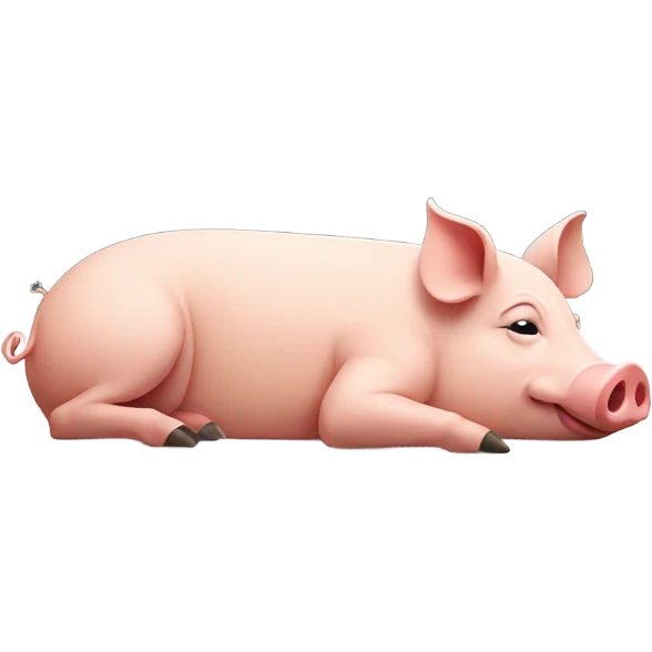 Pig lying bed emoji