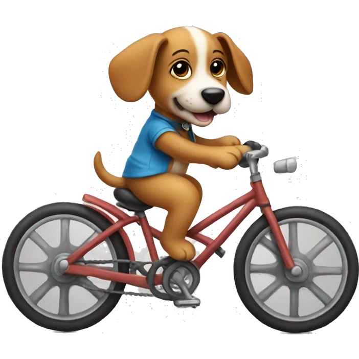 Puppy riding a bike emoji