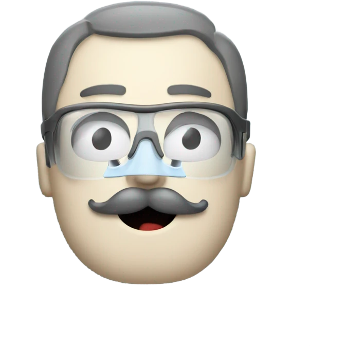 breathalyzer with a mustache emoji