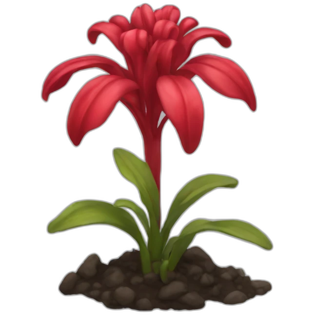 red snow plant emoji