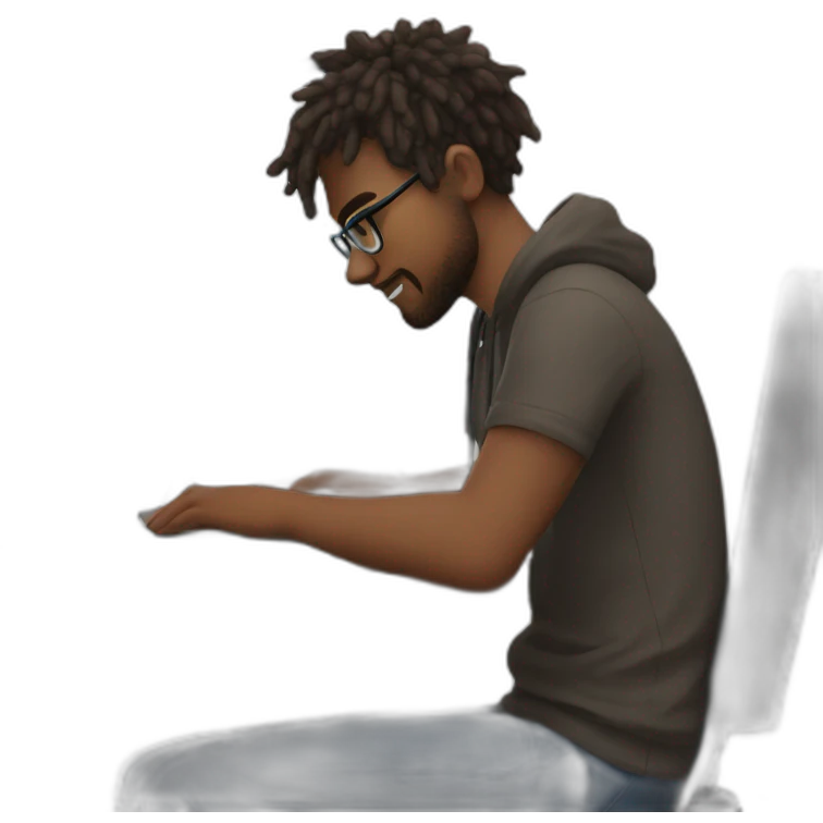 Indie hacker working on his laptop  emoji