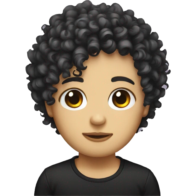 emo curly hair emoji