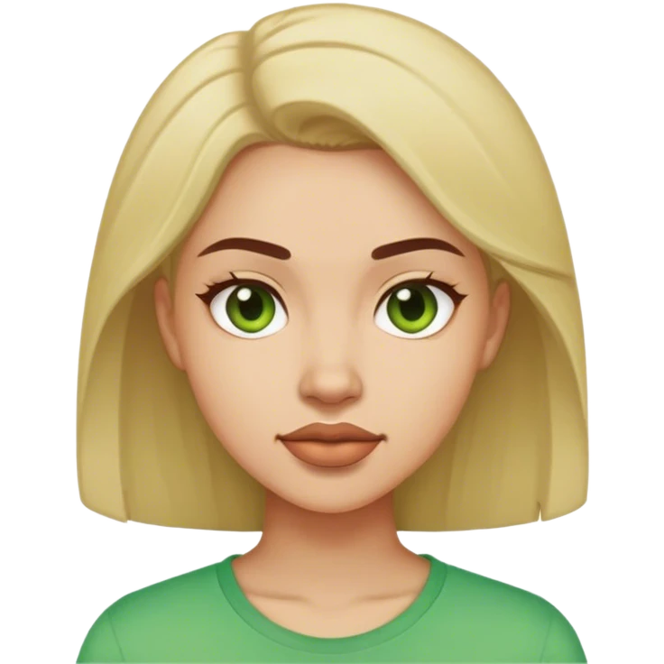 woman in green shirt emoji