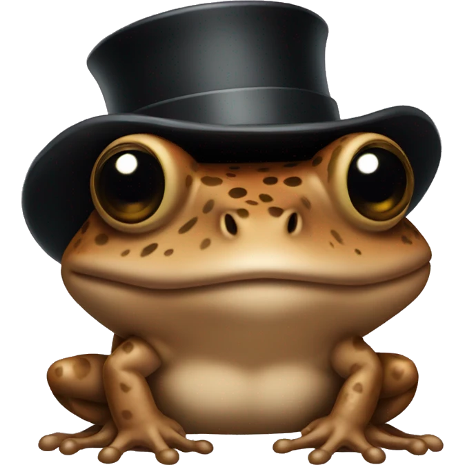 brown toad with a tophat emoji