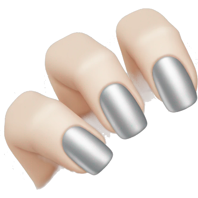 Vernis à ongle argenté  emoji