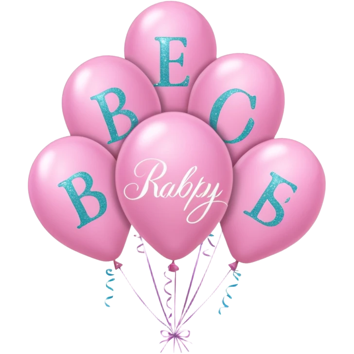 birthday sign in baby pink emoji