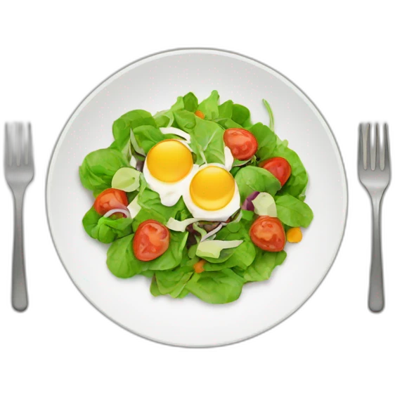 salad with the meal emoji