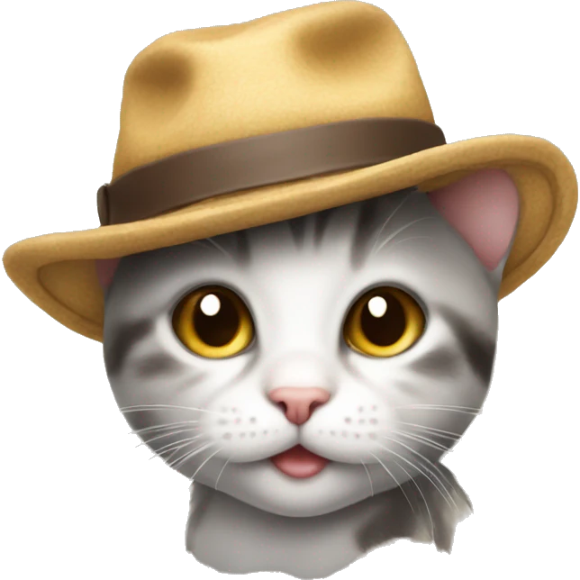 Baby cat with a hat emoji