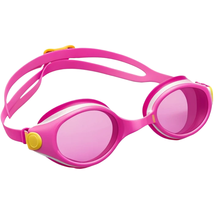 pink swim goggles, athletic design with pink tinted lenses, swimming eyewear emoji