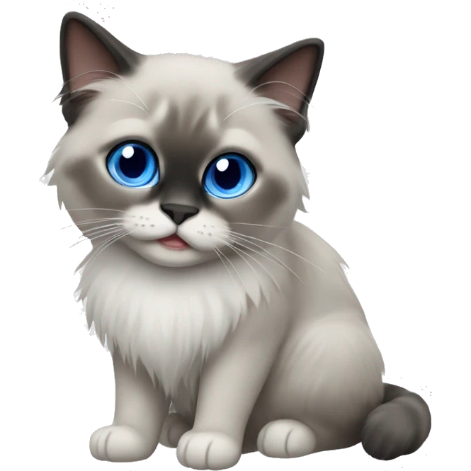 Blue pointed Ragdoll cat emoji