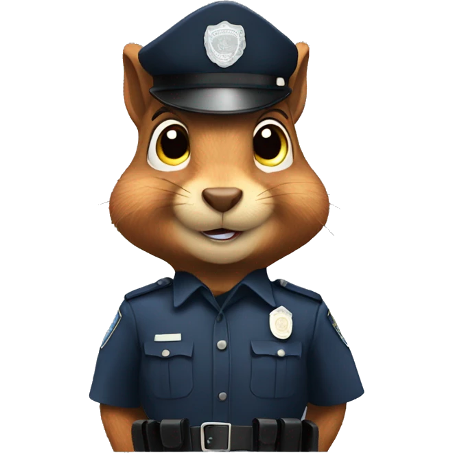 squirrel police officer emoji