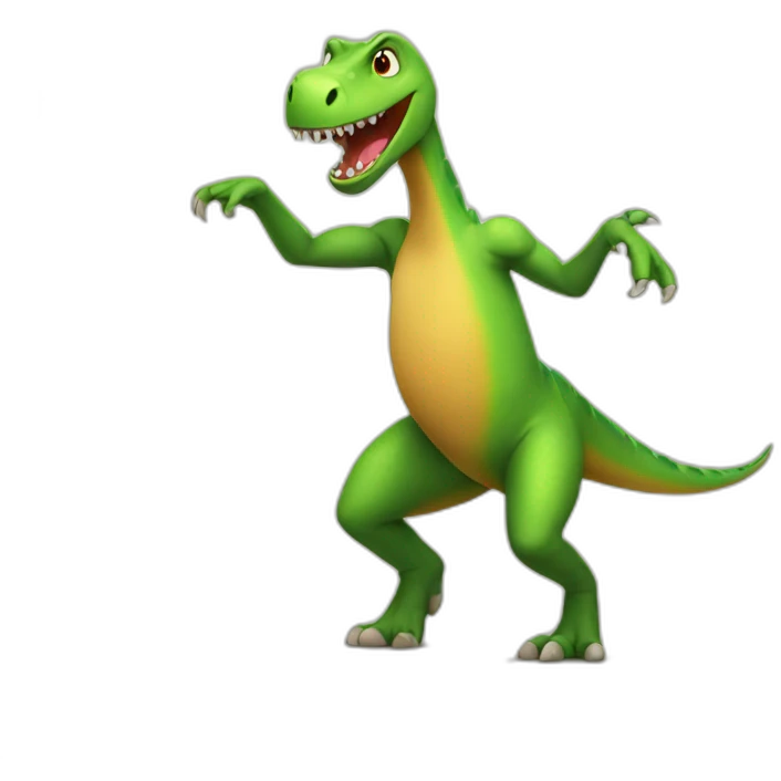 dancing dinosaur emoji