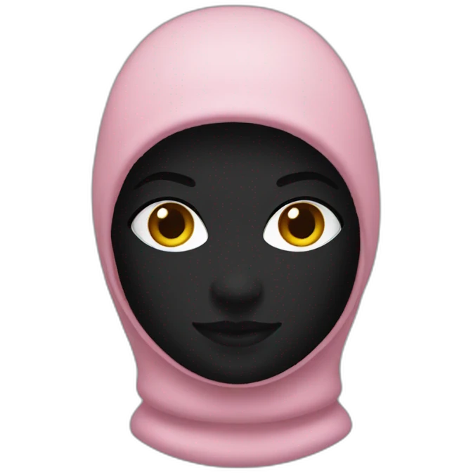 Lacoste black balaclava girl emoji