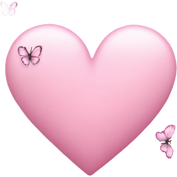 light pink heart with butterflies  emoji
