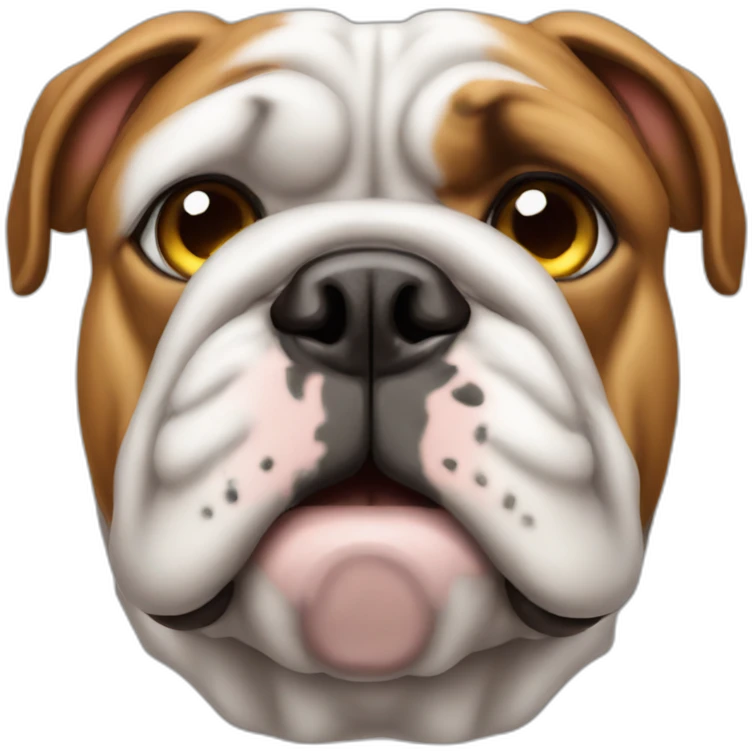 Bulldog bored emoji