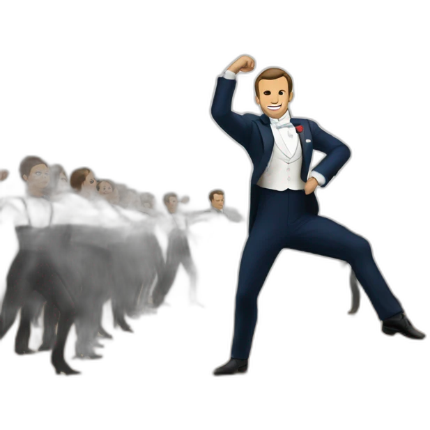 macron entrain de dancer emoji