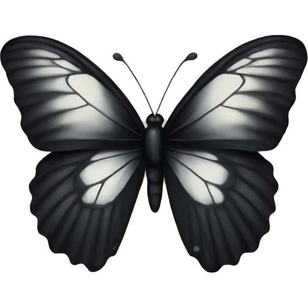 All black butterfly emoji