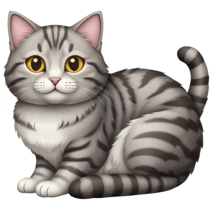 cat loafing with paws tucked under emoji