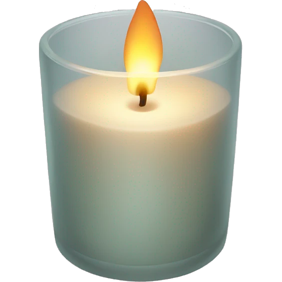 Candle in a powder-colored glass emoji