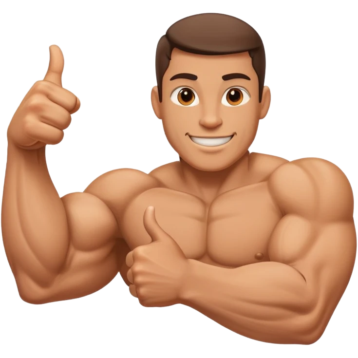 A Muscular Arm only showing Thumbs up emoji