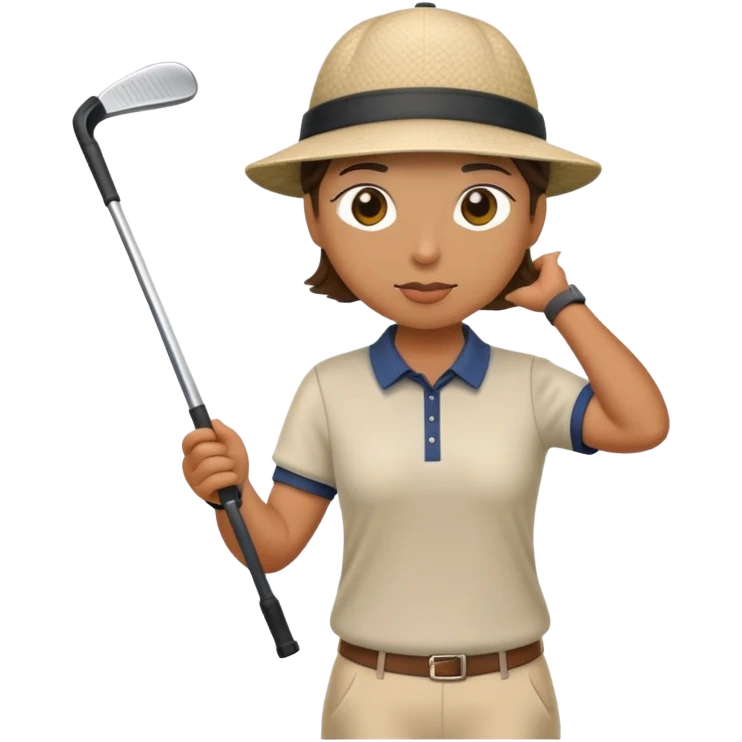 Golfing with hat emoji
