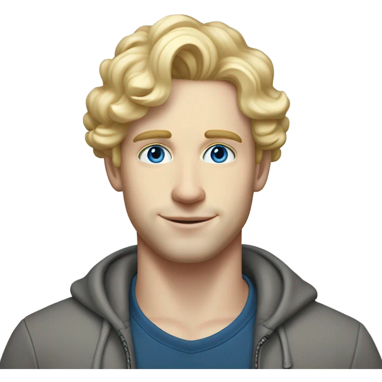 full body light curl blonde 30yo man blue eyed pale skin emoji