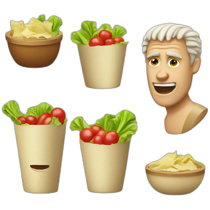 Caesar says very tasty emoji