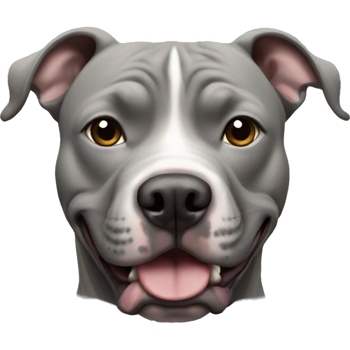 Grey Pitt bull emoji