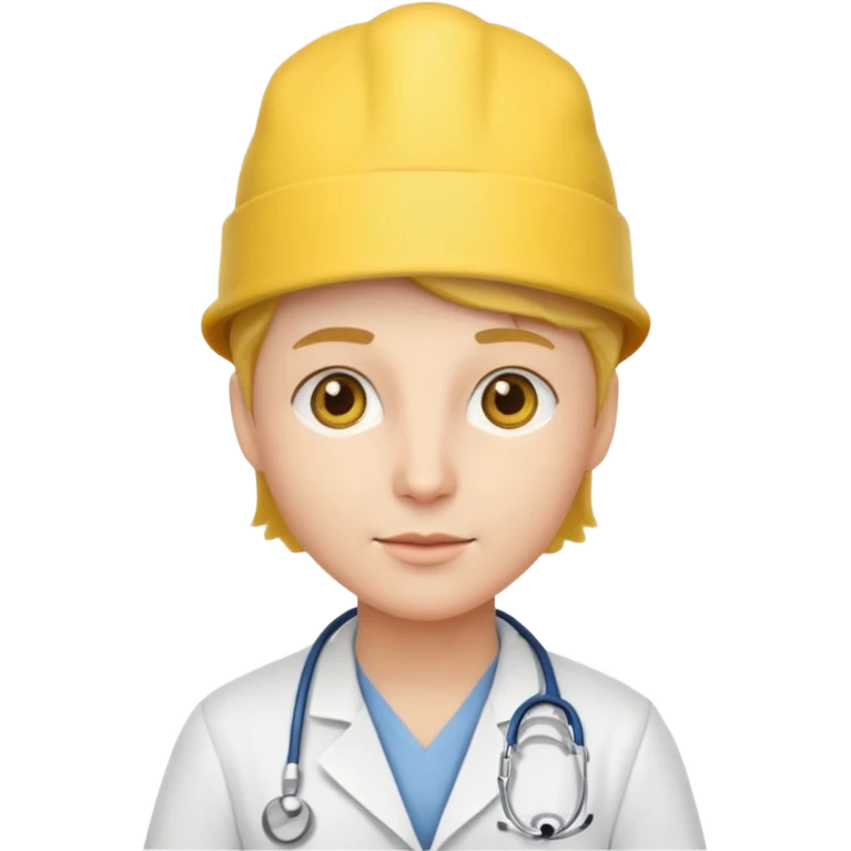 doctor with yellow hat emoji