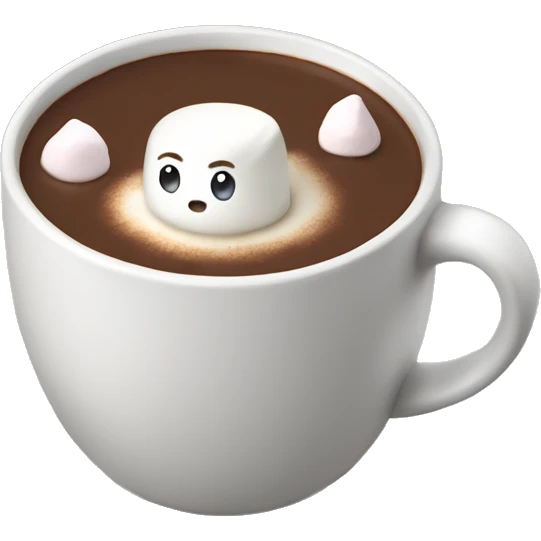 Hot chocolate with marshmallow emoji