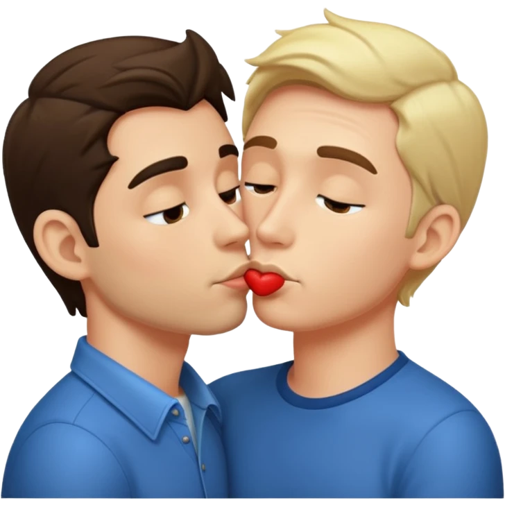 Baroque two men kissing  emoji
