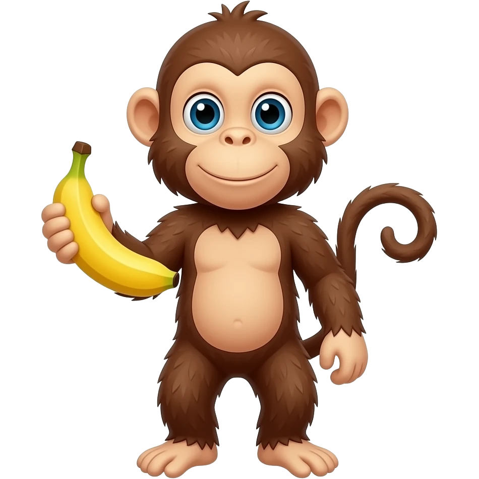 Monkey holding a banana emoji