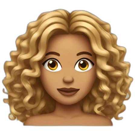 Beyonce with hair emoji