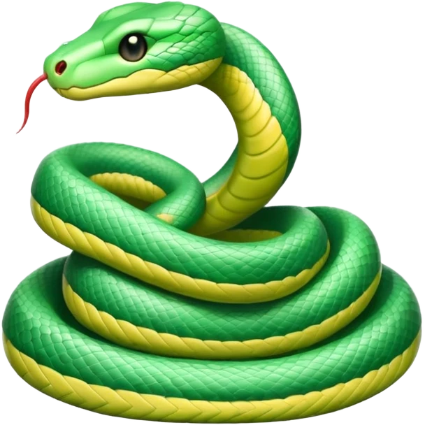 A cute pastel green snake emoji