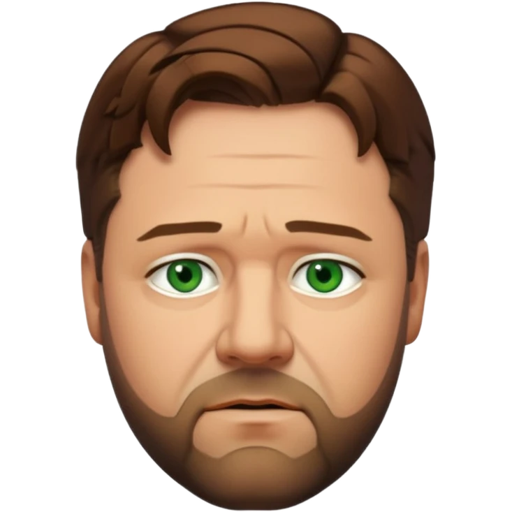 Russell Crowe with green eyes emoji