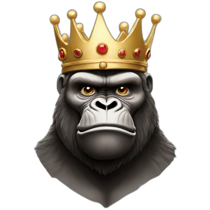 King Kong with crown emoji
