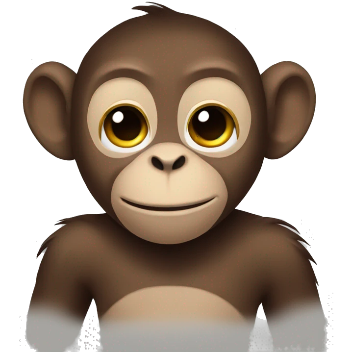 Monkey send hug emoji