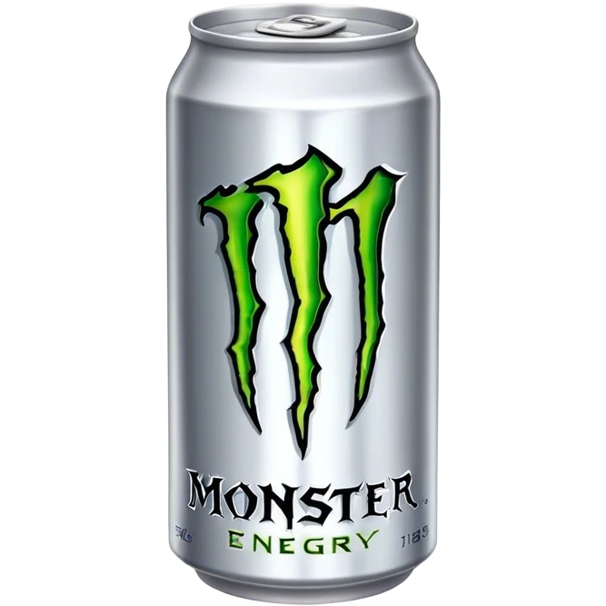 silver can monster energy drink emoji