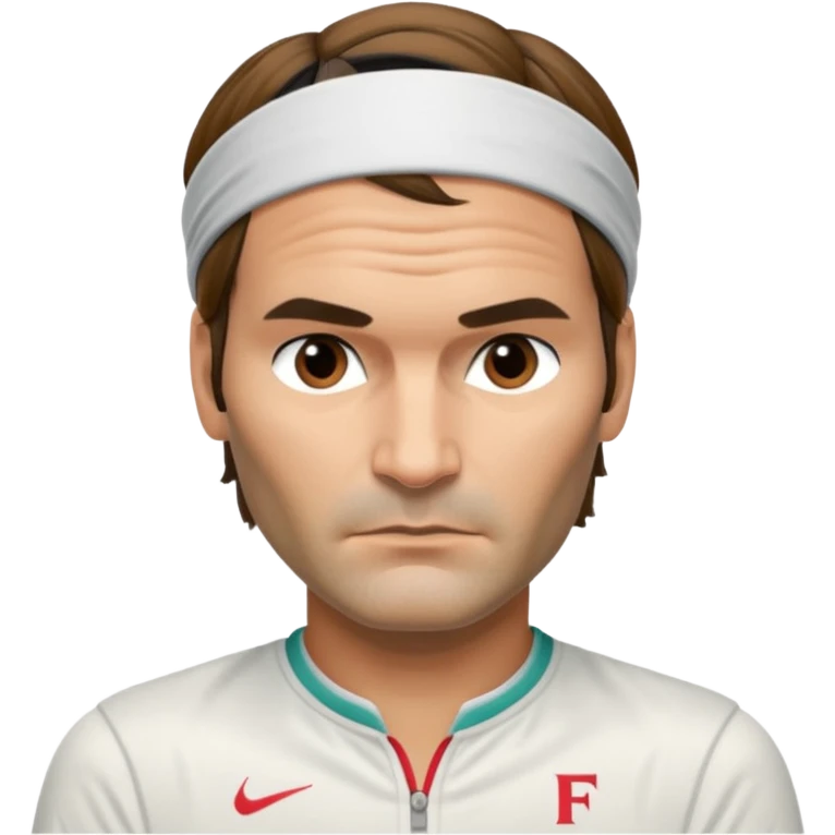 roger federer with head band emoji