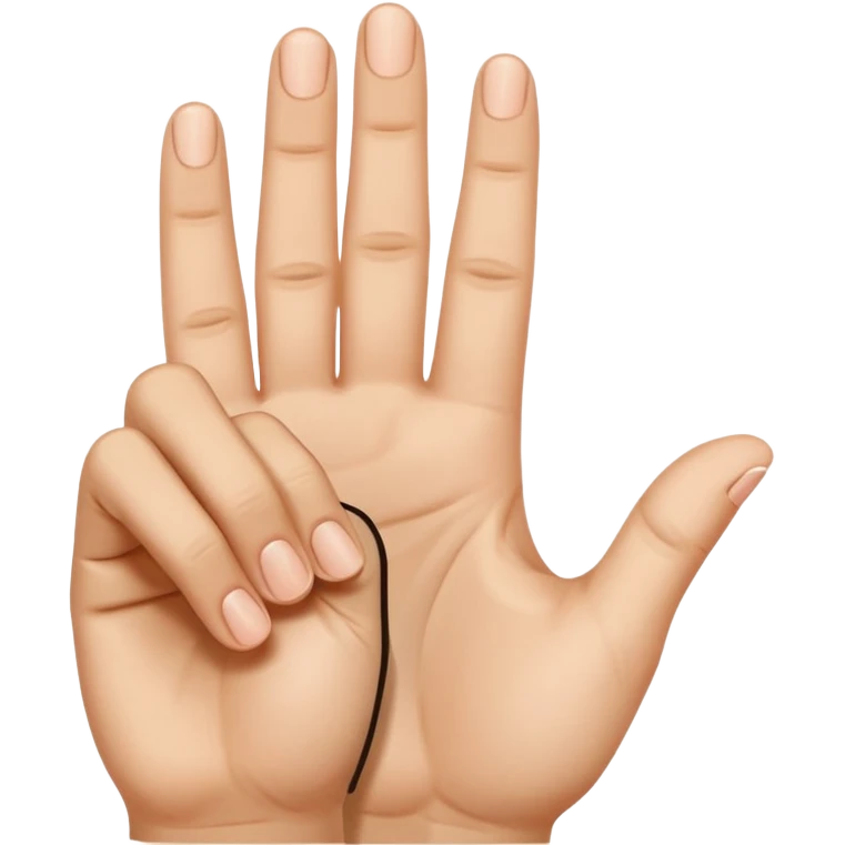 Yvl hand sign only 3 fingers up including thumb emoji